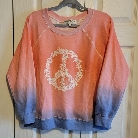 Wildfox Tops - *Rare* Wildfox Ombre' Peace Sign Sommers Sweatshirt